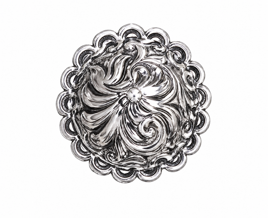 Austin Accent Bolo Scalloped Edge Antique Silver
