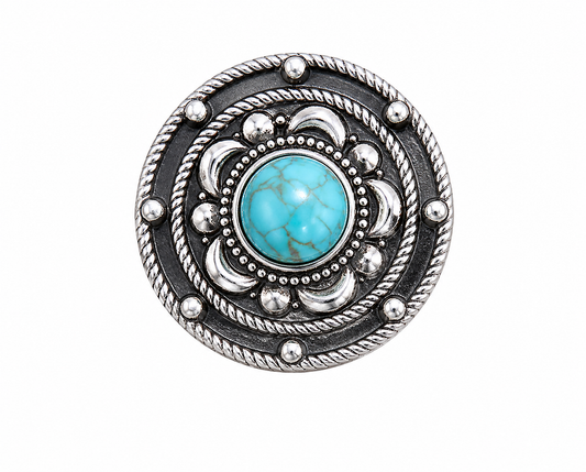 Austin Accent Bolo Round w/ Turquoise Stone
