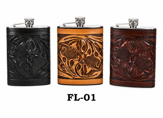 Austin Accent Flash Basket Weave Leather - Floral Design