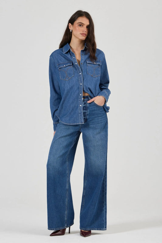 Rolla's Chelsea Denim Shirt - Vintage Indigo