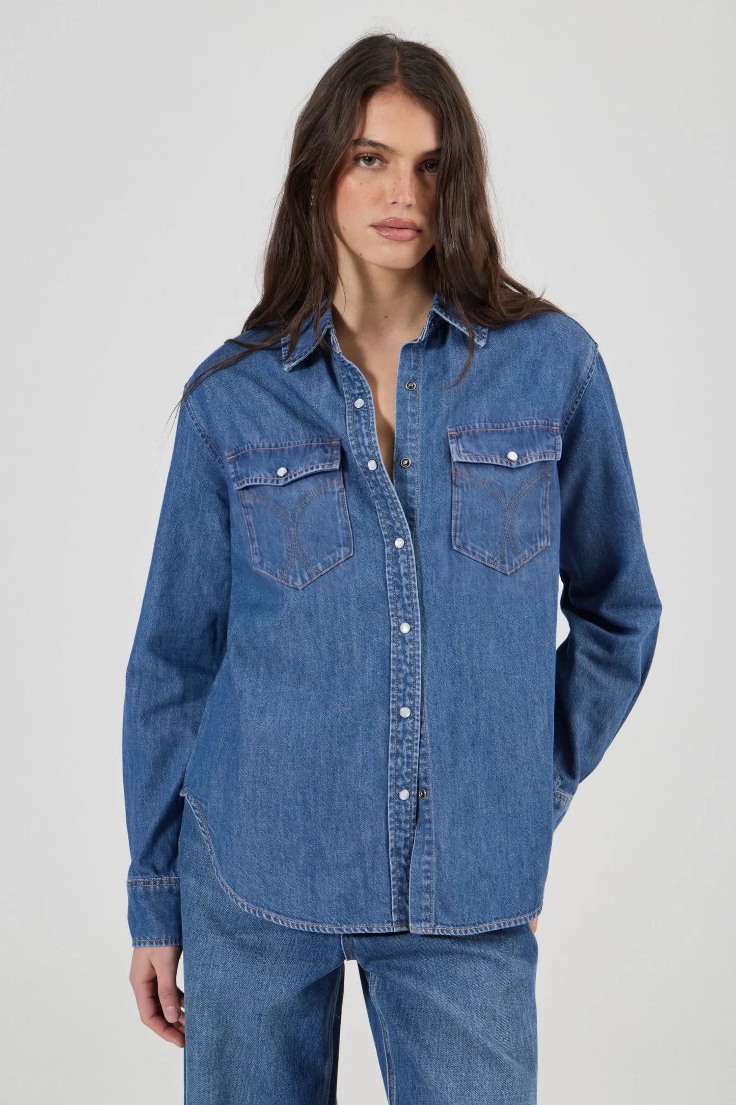 Rolla's Chelsea Denim Shirt - Vintage Indigo
