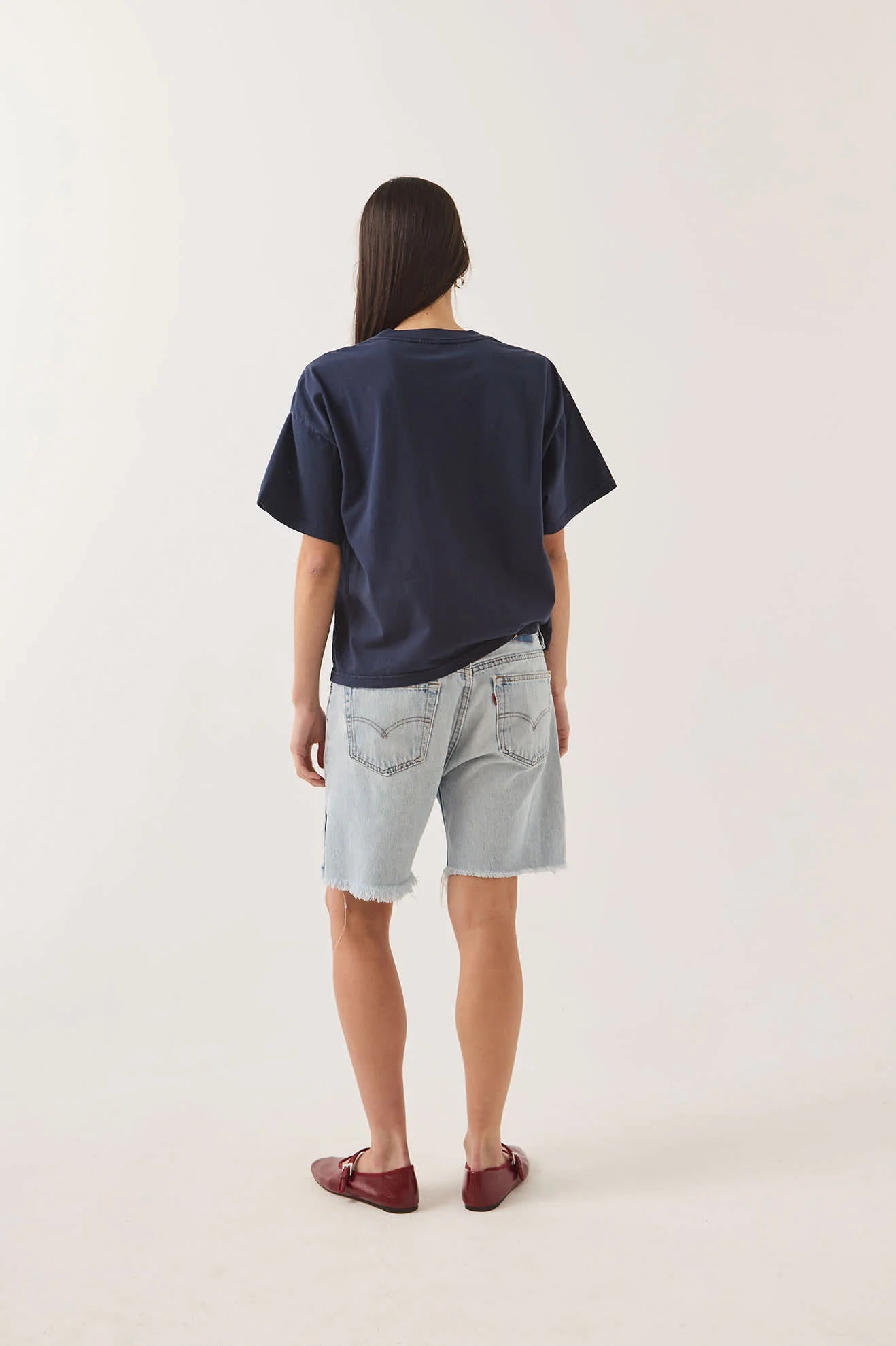 Brixton Women's Cherryland Boxy Cropped Crew - Washed Navy