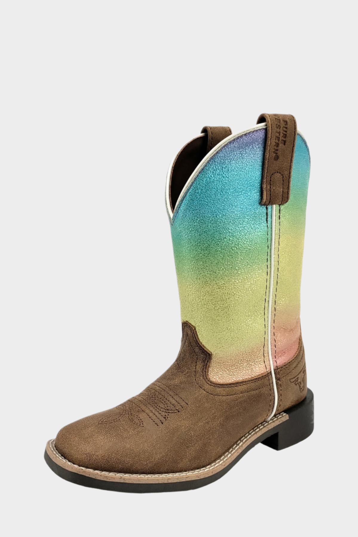 Pure Western Children’s Maggie Boot - BOMBER/RAINBOW