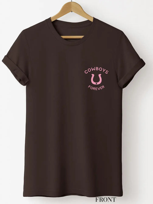 Ali Dee Cowboys Forever Tee - Chocolate