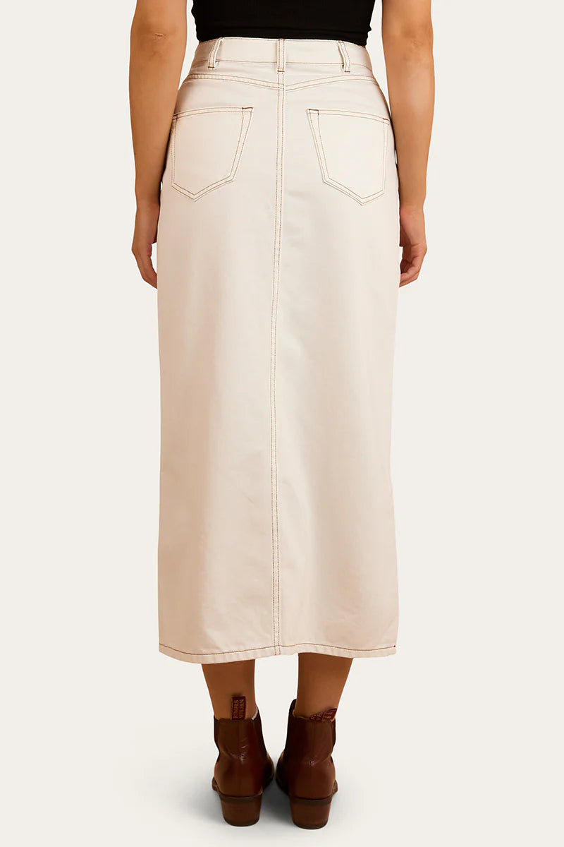 Ringers Western Womens Christa Midi Skirt - Off White