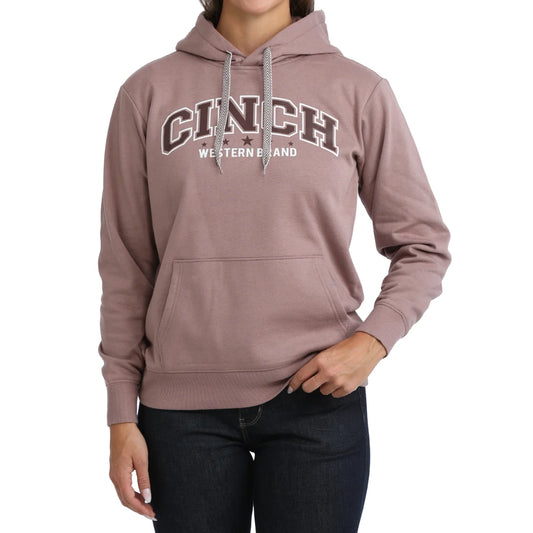 Cinch Ladies Lilac Fleece Logo Graphic Pullover Hoodie