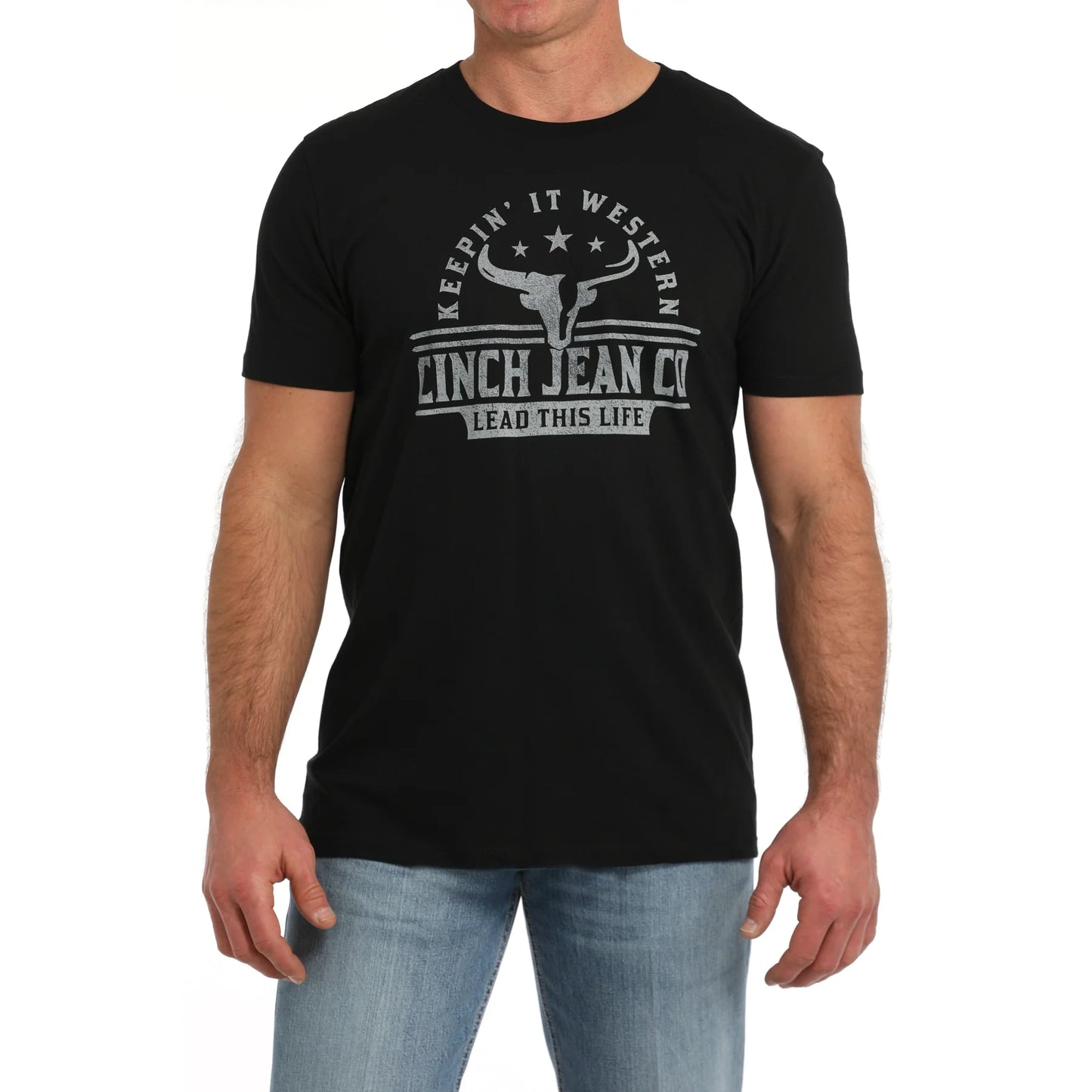 Cinch Men's Black Keepin' It Western Short Sleeve T-Shirt