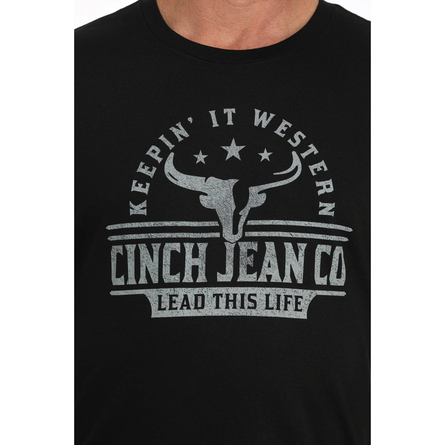 Cinch Men's Black Keepin' It Western Short Sleeve T-Shirt