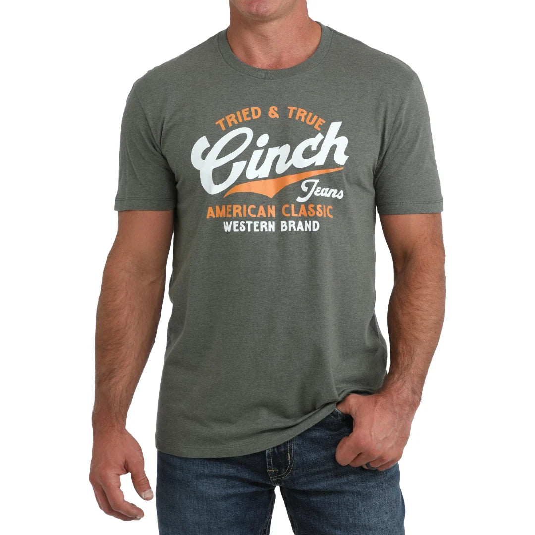 Cinch Men's Olive Green Graphic Tee