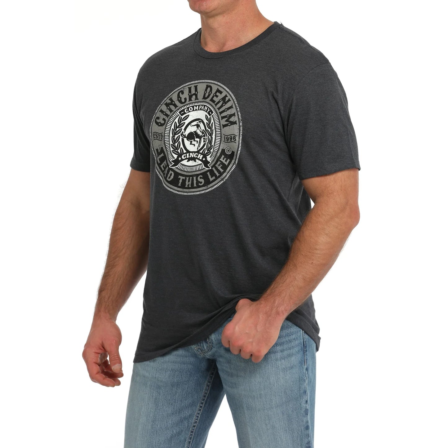 Cinch Men's Short Sleeve Navy T-Shirt - Navy