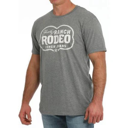 Cinch Men's Short Sleeve Tee Shirt- Grey