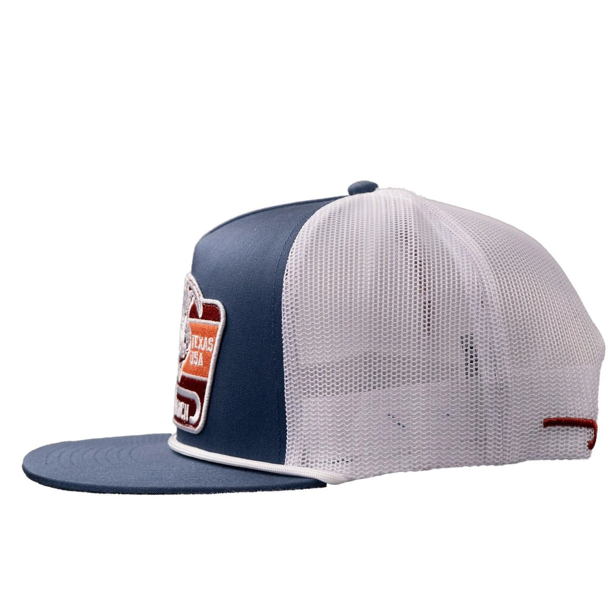 Lazy J Ranch Royal Blue & White Rust Classic Rope Trucker Hat