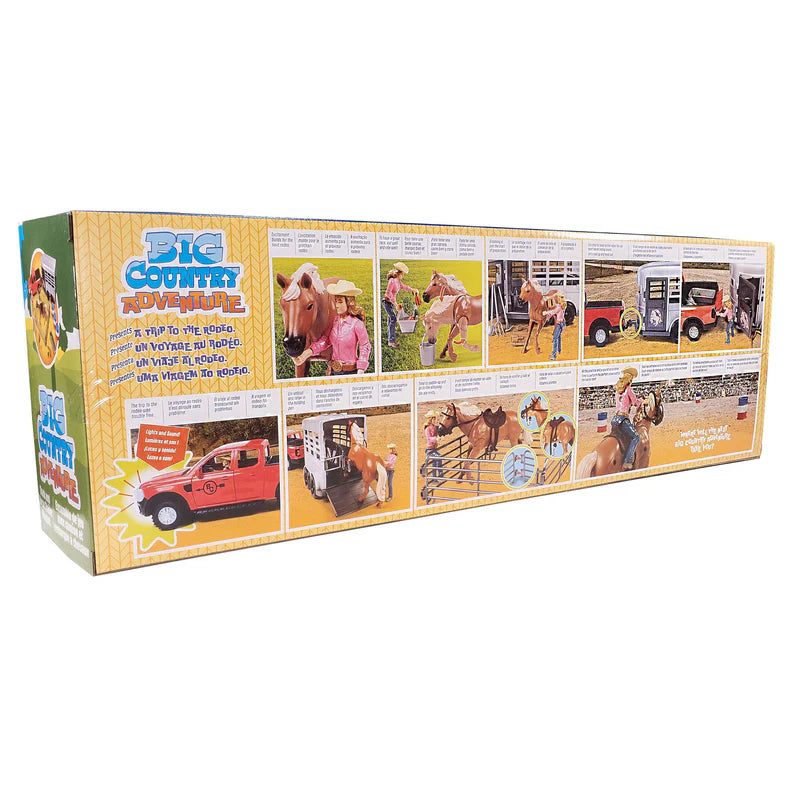Big Country Toys 1/20 24-Piece Pickup Truck & Horse Trailer Playset with Accessories