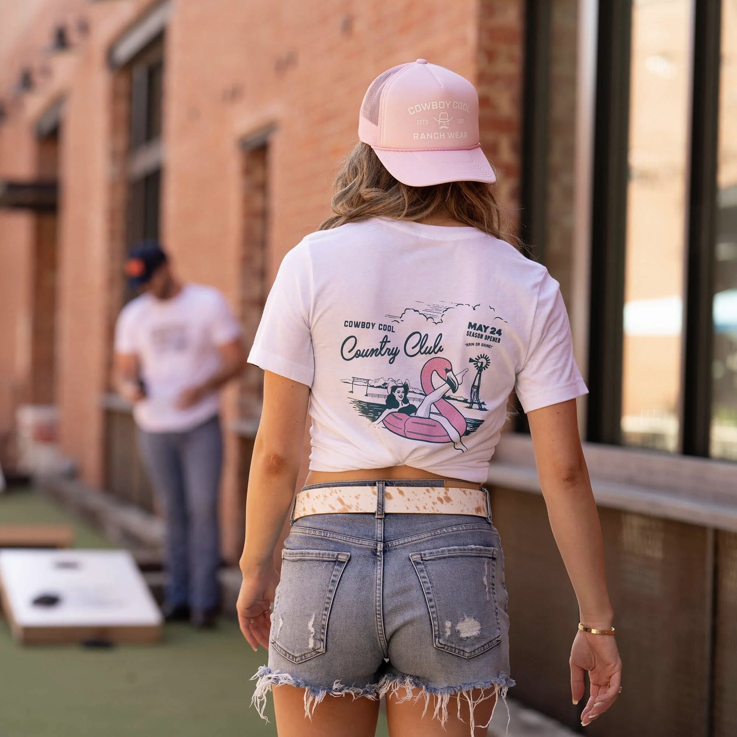 Cowboy Cool Country Club T-Shirt - White