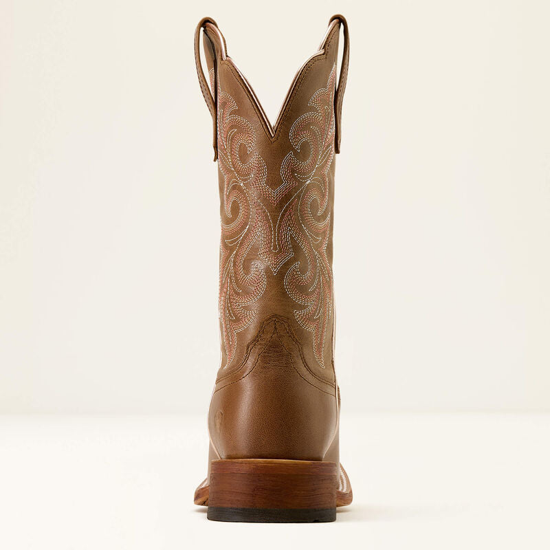 Ariat Women's County Lane Wide Square Toe Western Boot - Natural Tan