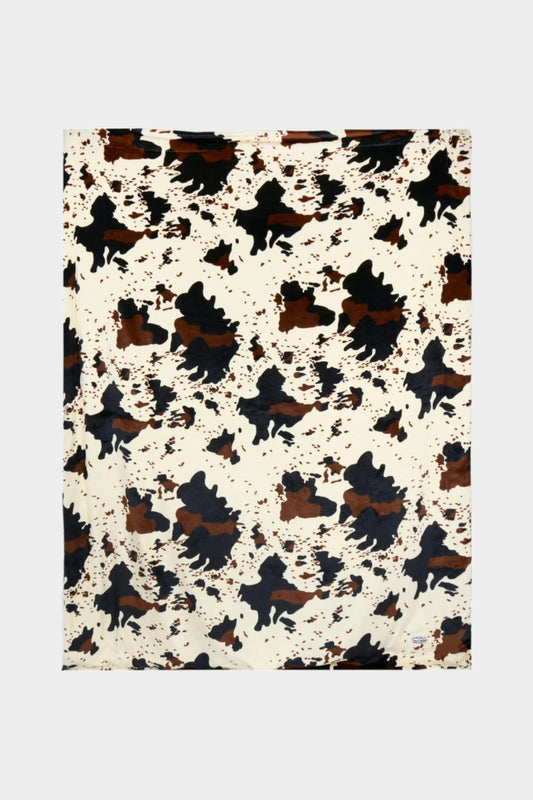 Pure Western Cow Print Snuggle Blanket - COW PATTERN