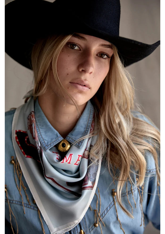 FAR MER 'Cowboy Bar' Cotton Bandana Scarf