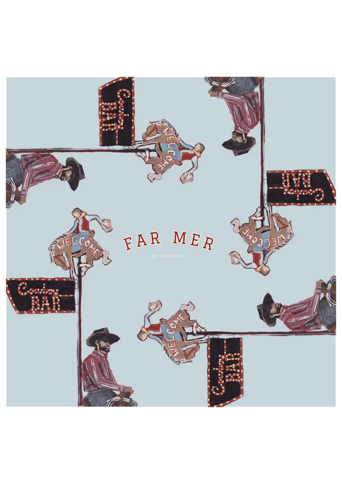 FAR MER 'Cowboy Bar' Cotton Bandana Scarf