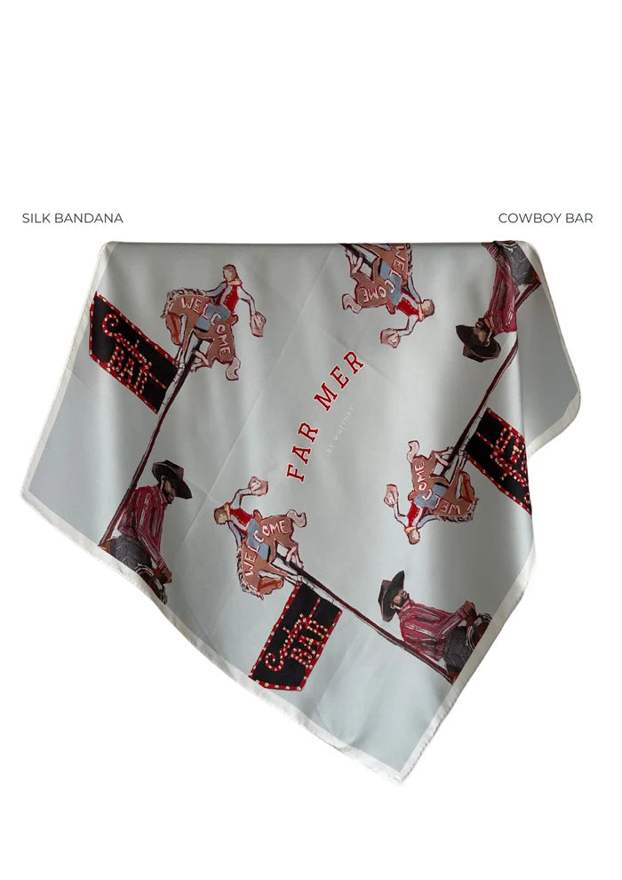 FAR MER 'Cowboy Bar' Cotton Bandana Scarf