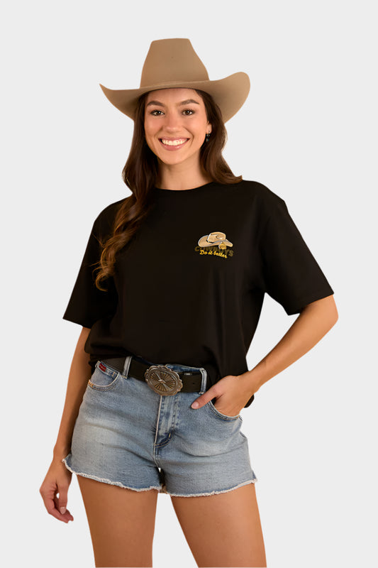 Ringers Western Unisex Cowboys Do It Better T-Shirt - Black