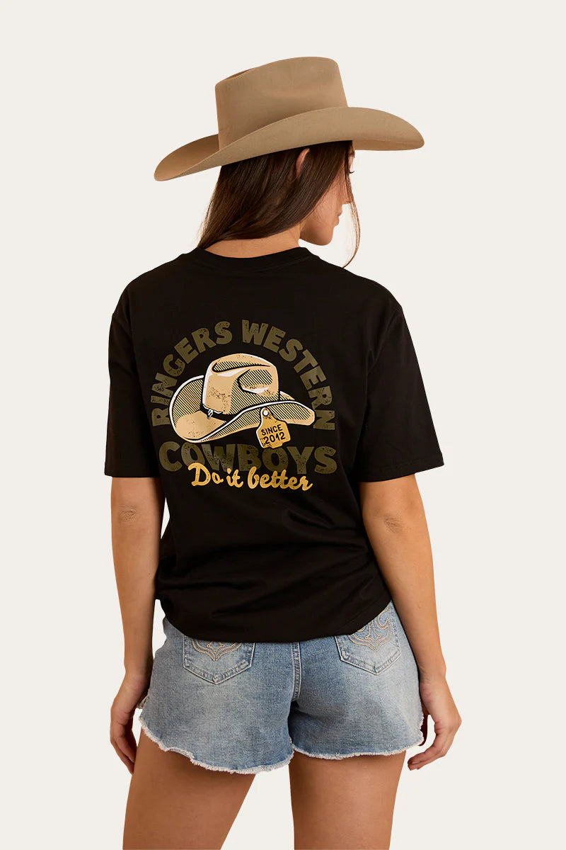 Ringers Western Unisex Cowboys Do It Better T-Shirt - Black