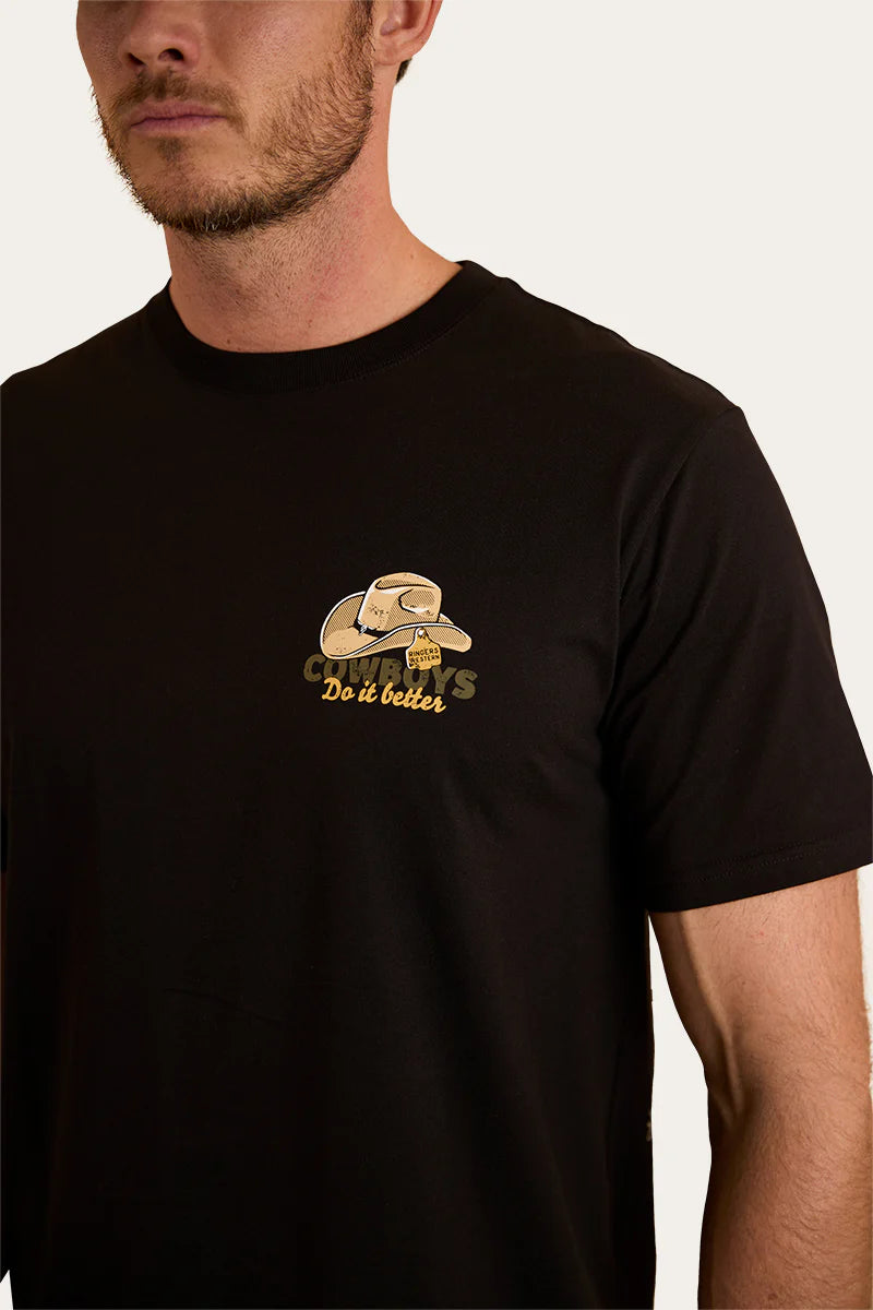 Ringers Western Unisex Cowboys Do It Better T-Shirt - Black