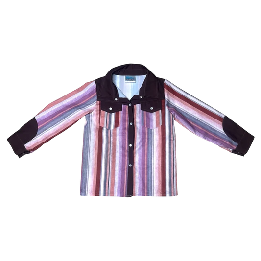 Shea Baby Cowgirl Aztec Long Sleeve Pearl Snap Shirt