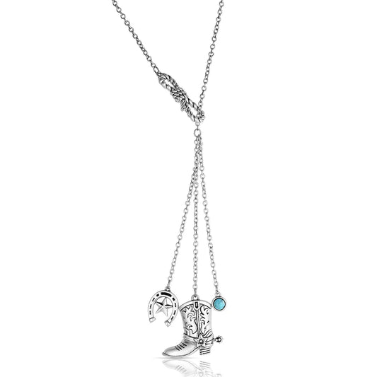 Montana Cowgirl Kind Charm Necklace