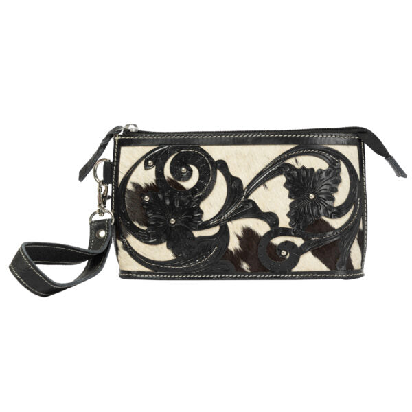 The Design Edge Women's Cowhide Clutch with Tooled Cutwork – AC48 – Noto