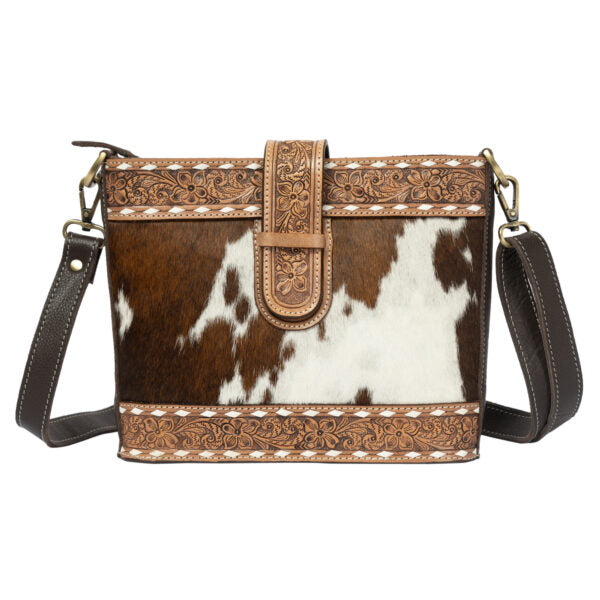 The Design Edge Women's Cowhide Tooled Loop Closure Bag – AB94 – Maracay