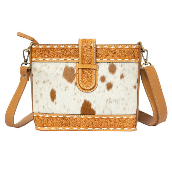 The Design Edge Women's Cowhide Tooled Loop Closure Bag – AB94 – Maracay