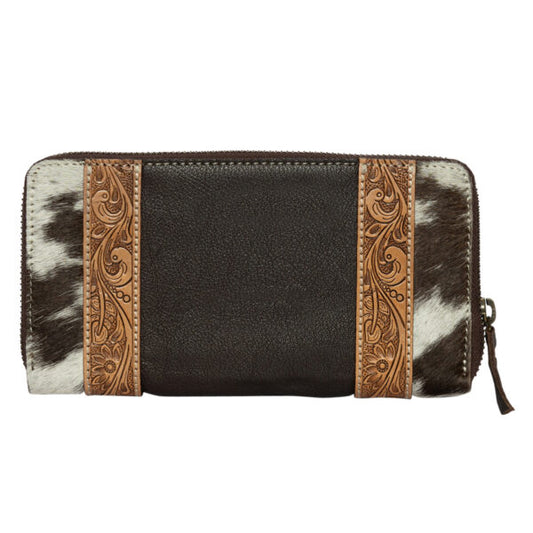 The Design Edge Cowhide & Tooling Leather Boot Stitch Zippered Wallet – Moore (AW32)