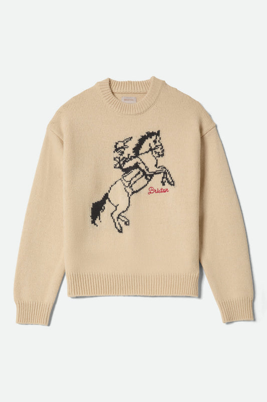 Brixton Ranching Club Crew Sweater - Whitecap
