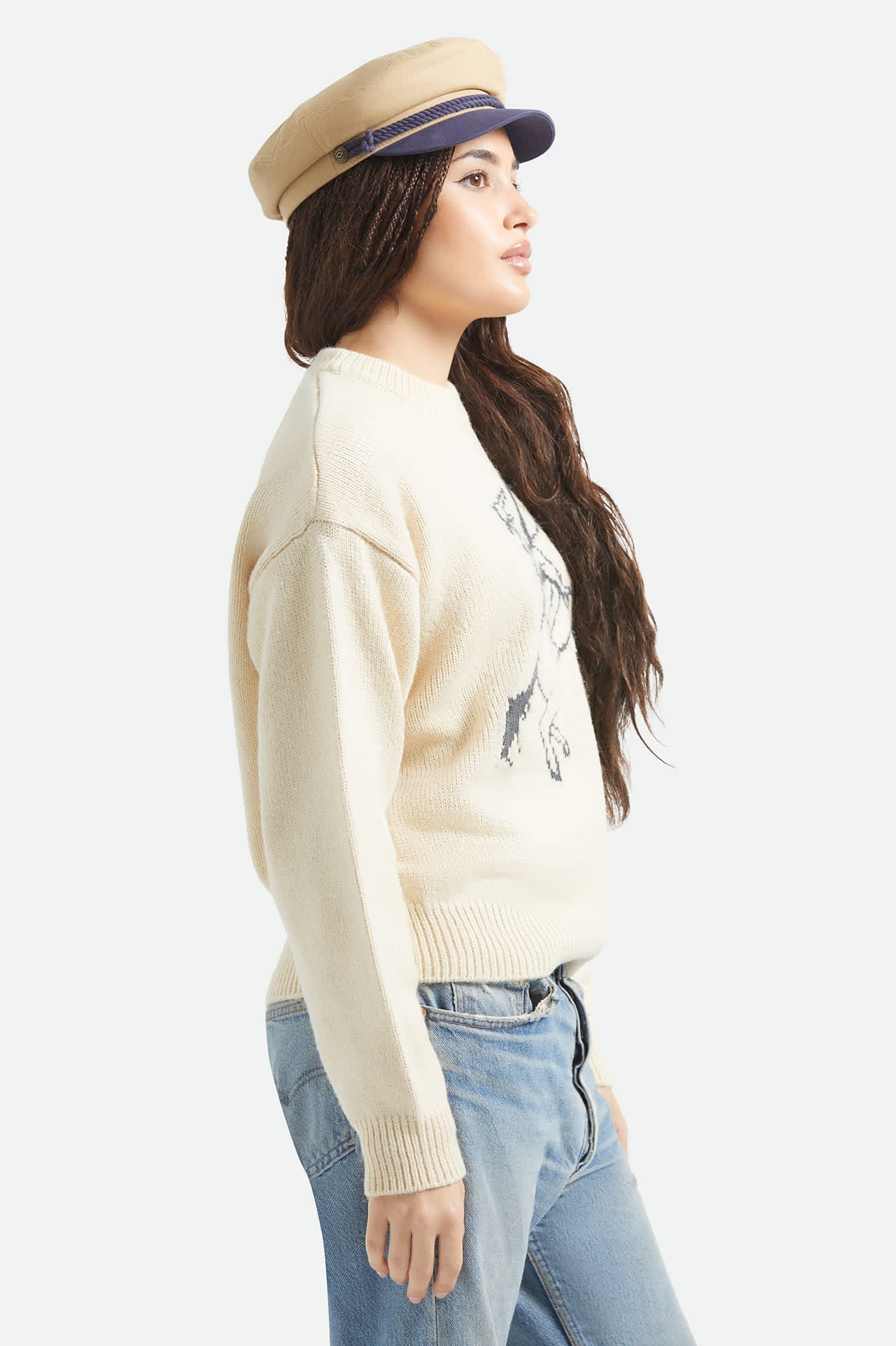 Brixton Ranching Club Crew Sweater - Whitecap