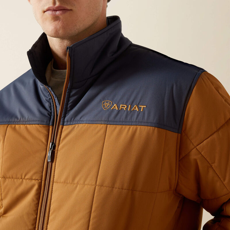 Ariat Men's Crius Insulated Jacket -  Blue Nights/Almond Khaki