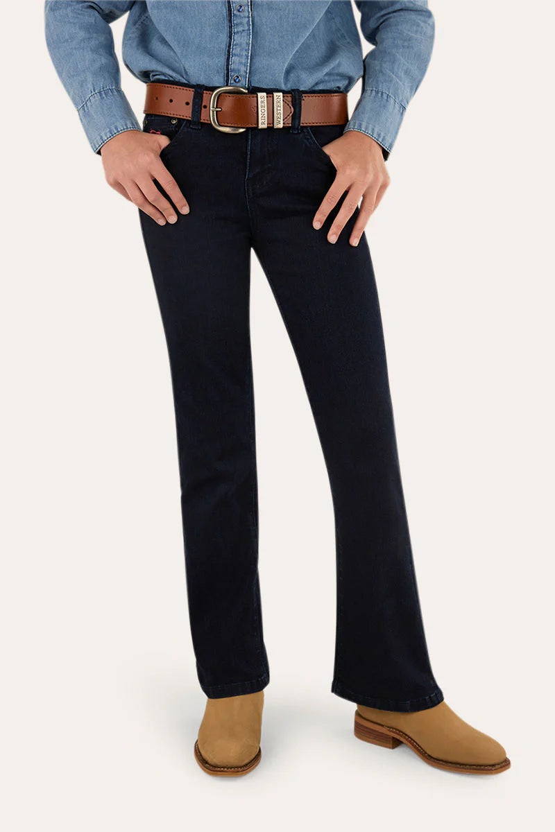 Ringers Western Kids Daphne Rodeo Bootleg Jean -  Dark Blue