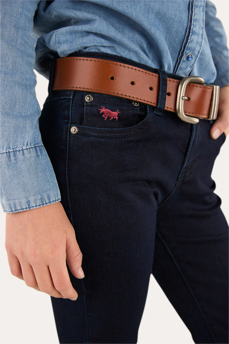 Ringers Western Kids Daphne Rodeo Bootleg Jean -  Dark Blue