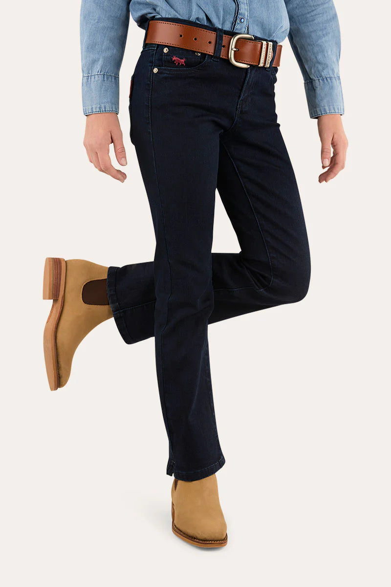 Ringers Western Kids Daphne Rodeo Bootleg Jean -  Dark Blue