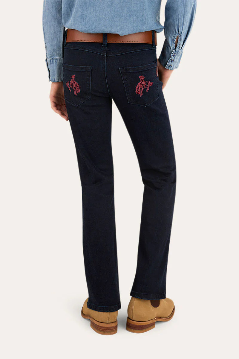 Ringers Western Kids Daphne Rodeo Bootleg Jean -  Dark Blue