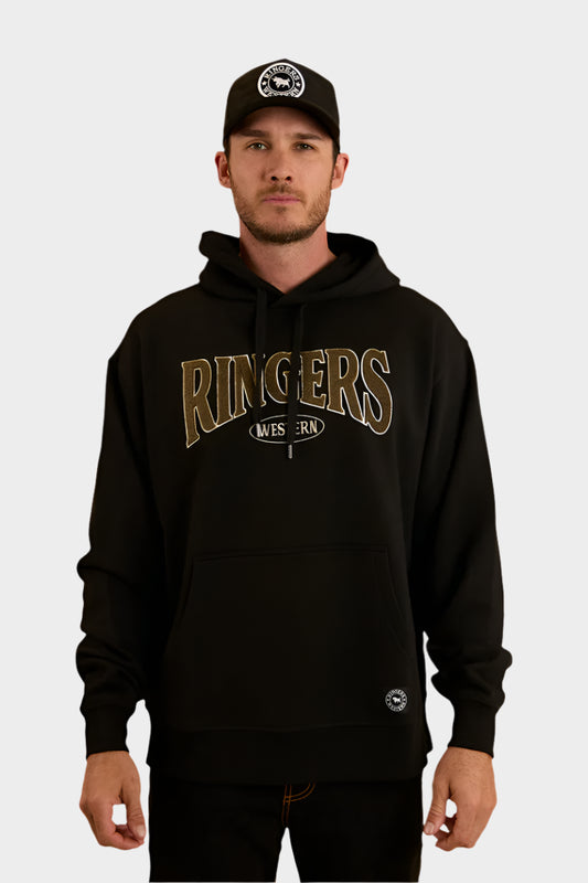 Ringers Western Mens Daylesford Australian Cotton Fleece - Black / Military Green