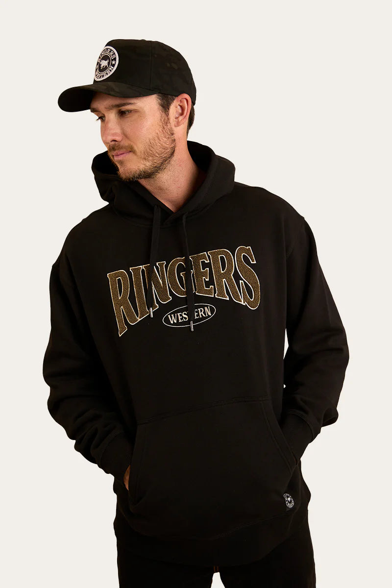 Ringers Western Mens Daylesford Australian Cotton Fleece - Black / Military Green