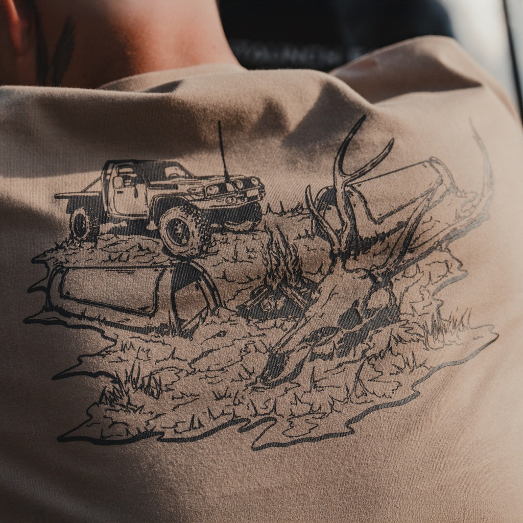 Spika Mens GO Deer Camp T–Shirt - Bone