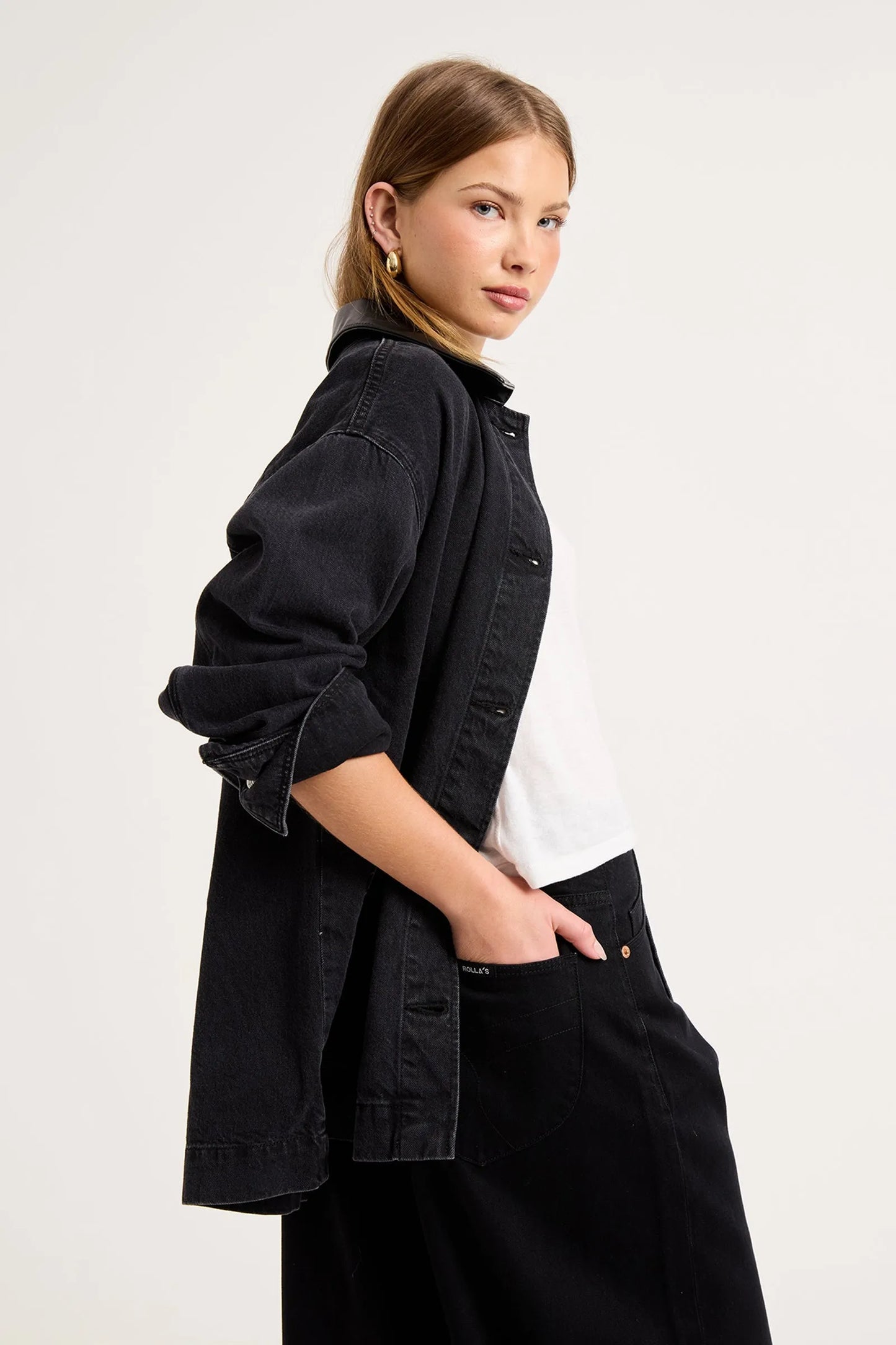 Rolla's Denim Chore Jacket - Mercer Black