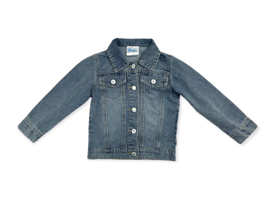 Shea Baby Girl's Denim Fringe Jacket