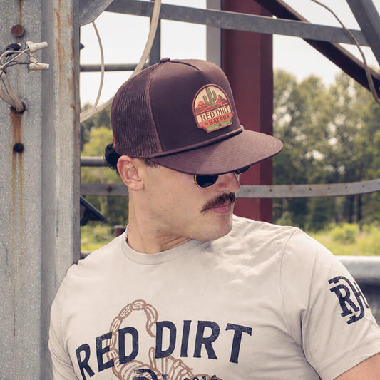 Red Dirt Hat Co. Desertscape – Brown/Brown Brown Rope 5 Panel