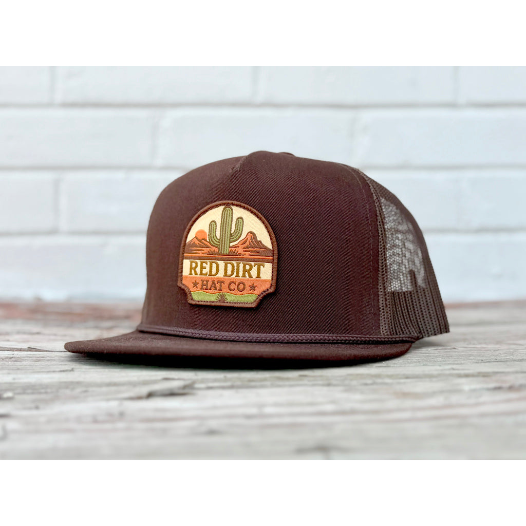 Red Dirt Hat Co. Desertscape – Brown/Brown Brown Rope 5 Panel