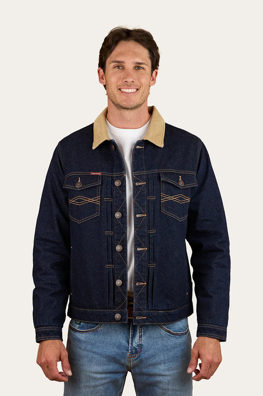 Ringers Western Mens Devonport Denim Trucker Jacket - Raw Denim