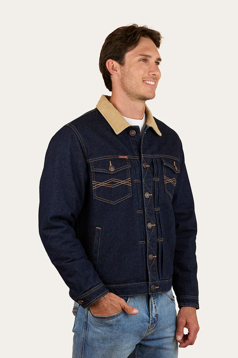 Ringers Western Mens Devonport Denim Trucker Jacket - Raw Denim