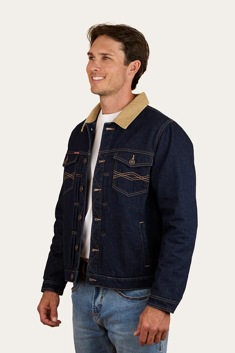 Ringers Western Mens Devonport Denim Trucker Jacket - Raw Denim