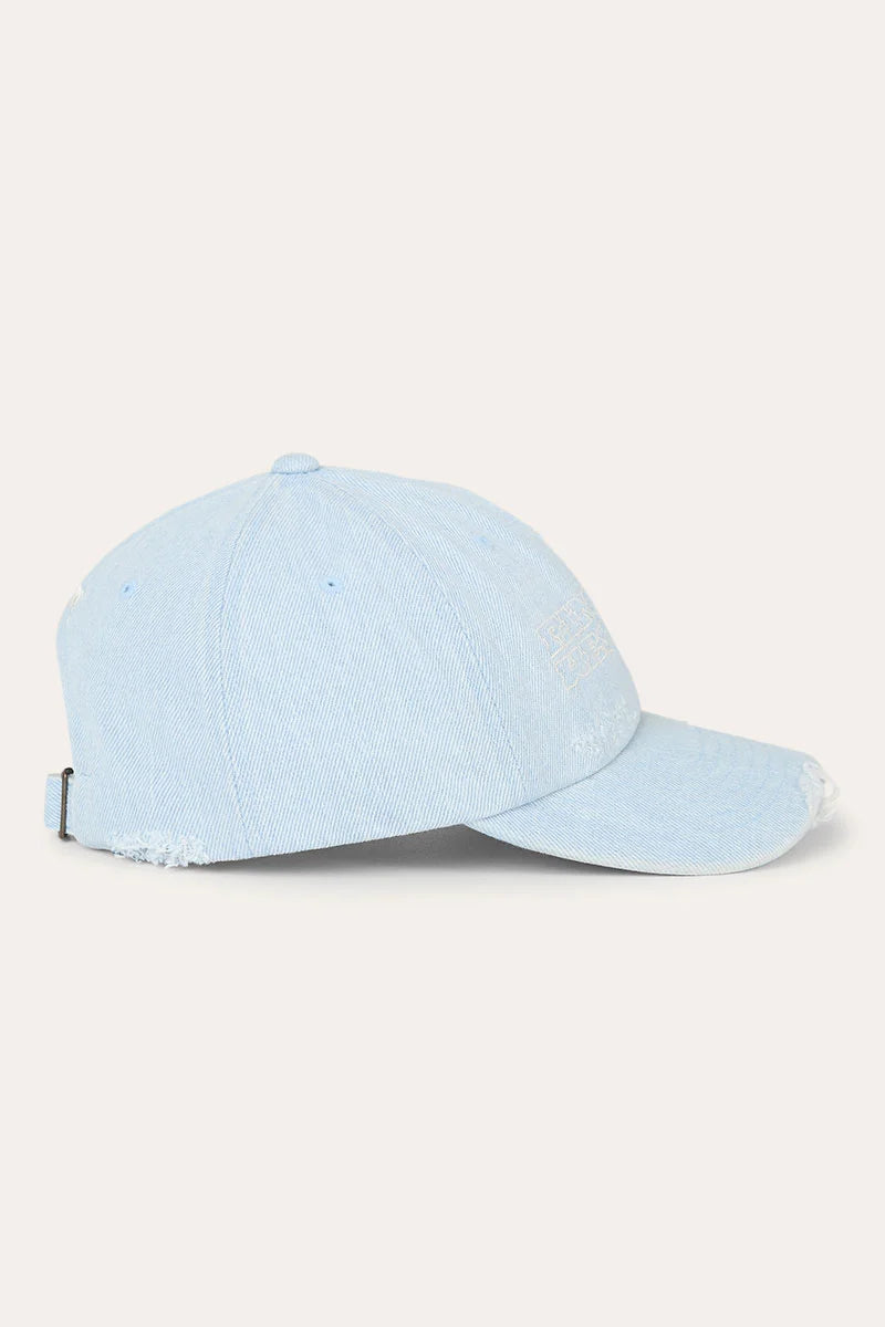 Ringers Western Distressed Denim Baseball Cap - Vintage Light Blue